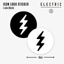 ELECTRIC ICON LOGO STICKER Lサイズ エレクトリック アイコン ロゴ ステッカー ブラック ホワイト シール 釣り スノーボード 20...