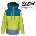 2023-24 REW REAL INSANE 3L JKT 03 B-Green x F-Yellow x Blue Gray GORE-TEX アールイーダブリュー ゴアテックス メンズ レディース スノーボード ウェアー ジャケット 2024 日本正規品