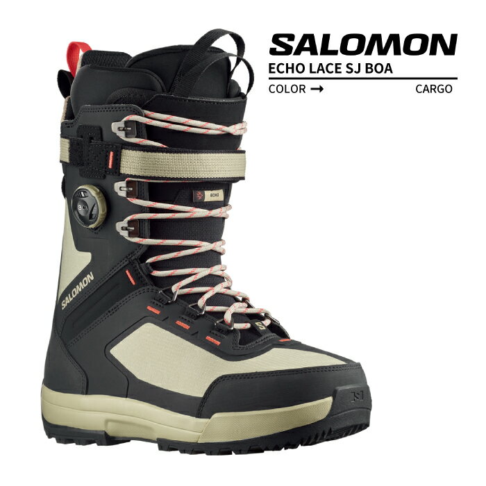 2023-24 SALOMON ECHO LACE SJ BOA Spray Green/Black/Hot Coral サロモン エコー レース ボア スノーボード ブーツ メンズ 2024 日本..