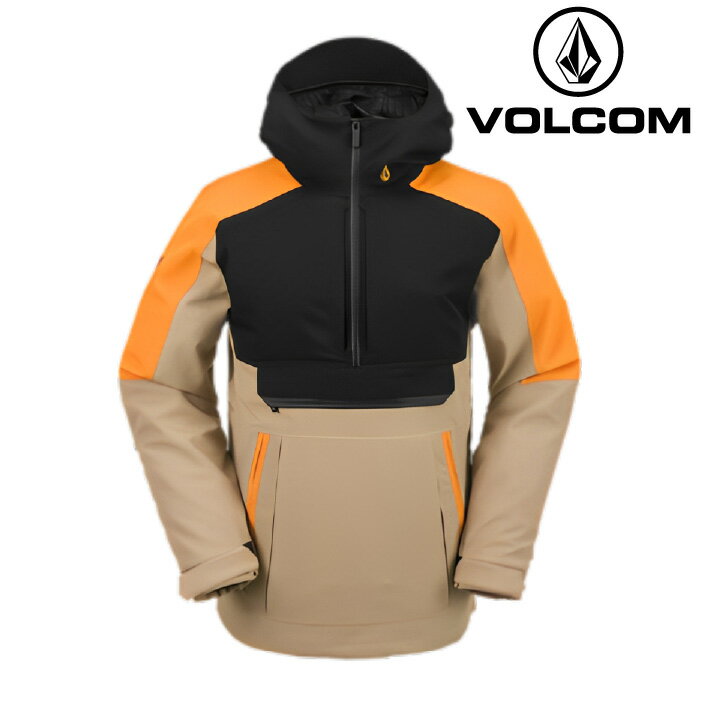 2023-24 VOLCOM BRIGHTON PULLOVER GLD-Gold G0652408 メンズ スノーボード ジャケット ウェア 2024 日本正規品