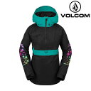 2023-24 VOLCOM ASHFIELD PULLOVER BLK-Black ボルコム ウェア ジャケット プルオーバー レディース ウィメンズ スノー...