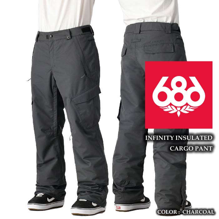 2024-25 686 INFINITY INSULATED CARGO PANT Charcoal シックスエイトシックス スノーボード ウェア パンツ メンズ 24-25 2025 日本正規品