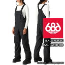 2024-25 686 BLACK MAGIC INSULATED BIB Black Geo Jacquard シックスエイトシックス スノーボード ウェア ...