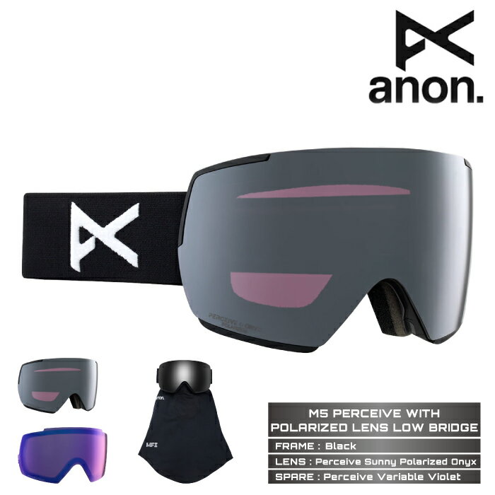 2024-25 ANON M5 Perceive With Polarized Lens Low Bridge Black アノン スノーボード スキー ゴーグル メンズ レディース 24-25 2025 日本正規品