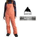 2024-25 BURTON Women's AVALON GORE-TEX BIB PANTS Peach Echo バートン ゴアテックス スノーボード ウ...