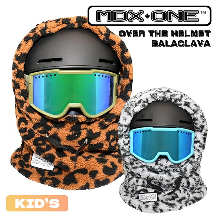 2024-25 MDXONE OVER THE HELMET BALACLAVA Black White Leopard / Leopard バラクラバ キッズ ユース こども スキー スノーボード 24-25 2025 日本正規品のサムネイル