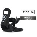 2024-25 RIDE MICRO Black ライド マイクロ ブラック スノーボード バインディング ビンディング キッズ ユース 子供 24-25 20...