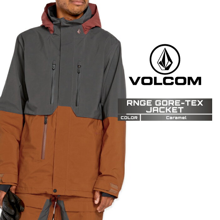 2024-25 VOLCOM RNGE GORE-TEX JACKET Caramel ボルコム スノーボード ウェアー ジャケット ゴアテックス メンズ 24-25 2025 日本正規品