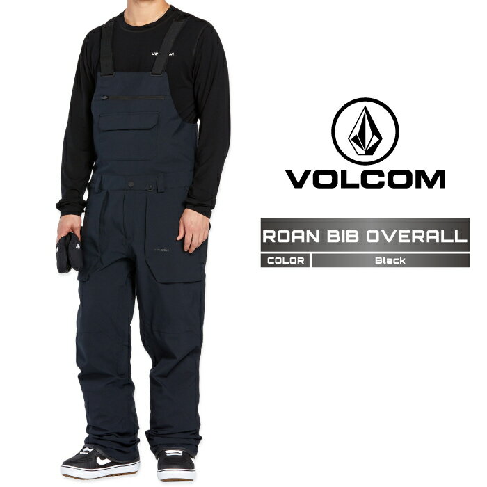 2024-25 VOLCOM ROAN BIB OVERALL Black ボルコム スノーボード ウェアー ビブパンツ メンズ 24-25 202..