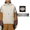 2025-26 686 WOMENS OUTLINE SHELL ANORAK Limestone Colorblock シックスエイトシックス スノーボード ...