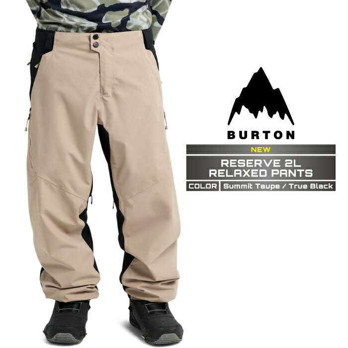 2025-26 BURTON MEN'S RESERVE 2L RELAXED PANTS Summit Taupe True Black バートン スノーボード ウェア パンツ メンズ 25-26 日本正規品のサムネイル