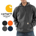 カーハート パーカー プルオーバー CARHARTT HOODED PULLOVER MID SWATSHIRT K121 Black Navy Grey Brite Orange フーディー ロゴ ミッドウェイトフード付き カンガルーポケット ストリート ワーク 秋冬 メンズ 男性