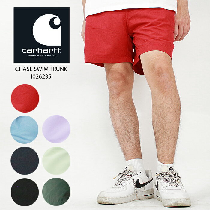 カーハート ダブリューアイピー 海パン 水着 CARHARTT WIP work in progress CHASE SWIM TRUNK I026235 Cornel Gold Black Dark Navy Ice Water Hemlock Green Pale Spearmint Soft Lavender 海水浴 プール 夏 水遊びマリンスポーツ ヨーロッパ メンズ 男性