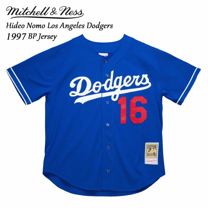 ミッチェルアンドネス ロサンゼルス ドジャース 野茂英雄 1997 フロントボタン ジャージー Mitchell Ness MLB Authentic Hideo Nomo Los Angeles Dodgers 1997 BP Jersey