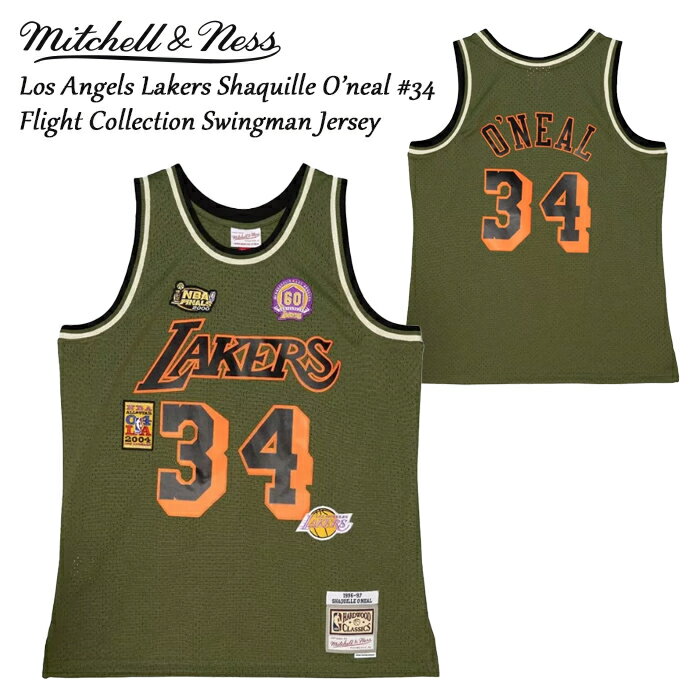 MITCHELL ＆ NESS FLIGHT SWINGMAN JERSEY 96-97 SHAQUILLE ONEAL LOS ANGELES LAKERS SMJY4847-LAL96SONDKGN ミッチェル＆ネス ユニフォーム シャキールオニール シャック ロサンゼルス レイカーズ スウィングマン ジャージー 大きいサイズ バスケ メンズ 男性