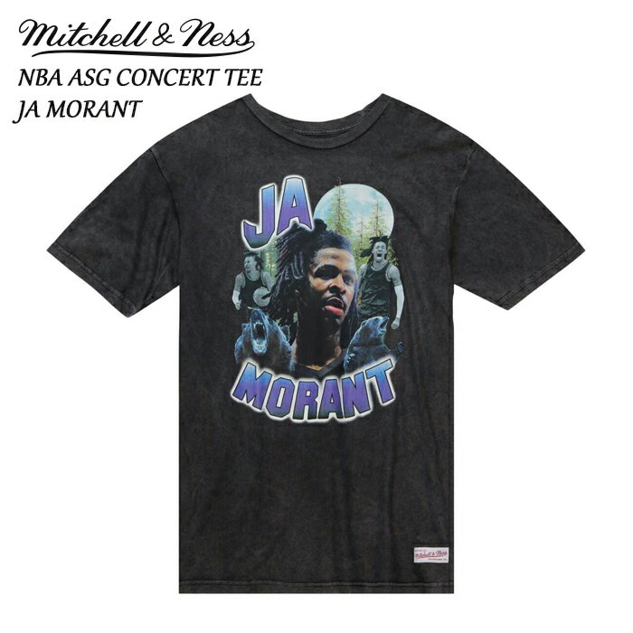 ミッチェルアンドネス Mitchell & Ness NBA ASG Concert Tee Players Association Ja Morant オールスターゲーム コンサート Tシャツ ジャ・モラント 半袖 バスケットボール 黒 ブラック