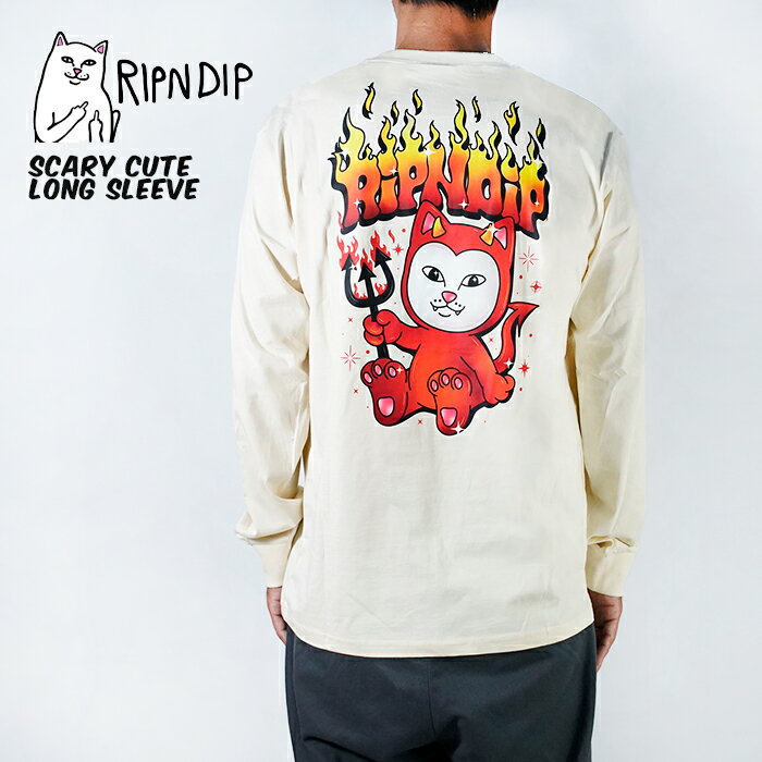【全品ポイント10倍！要エントリー20日20:00～27日01:59迄】RIPNDIP リップンディップ Tシャツ ロンT SCARY CUTE LONG SLEEVE スケアリー キュート ロングスリーブ 長袖