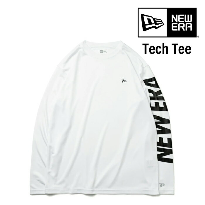 NEWERA Performance Apparel Long sleeve tech tee white ニューエラ 長袖 テック Tシャツ スリーブロゴ ホワイト 白 日本正規品