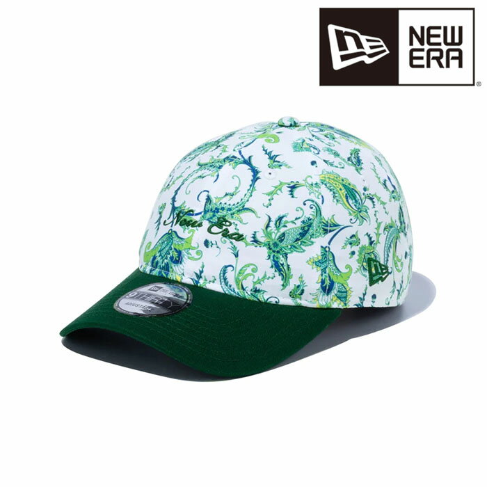 ニューエラ NEW ERA ゴルフ 9THIRTY Botanical スクリプトロゴ ホワイトペイズリー/ダークグリーン 56.8 - 60.6cm キャップ 帽子 日本正規品