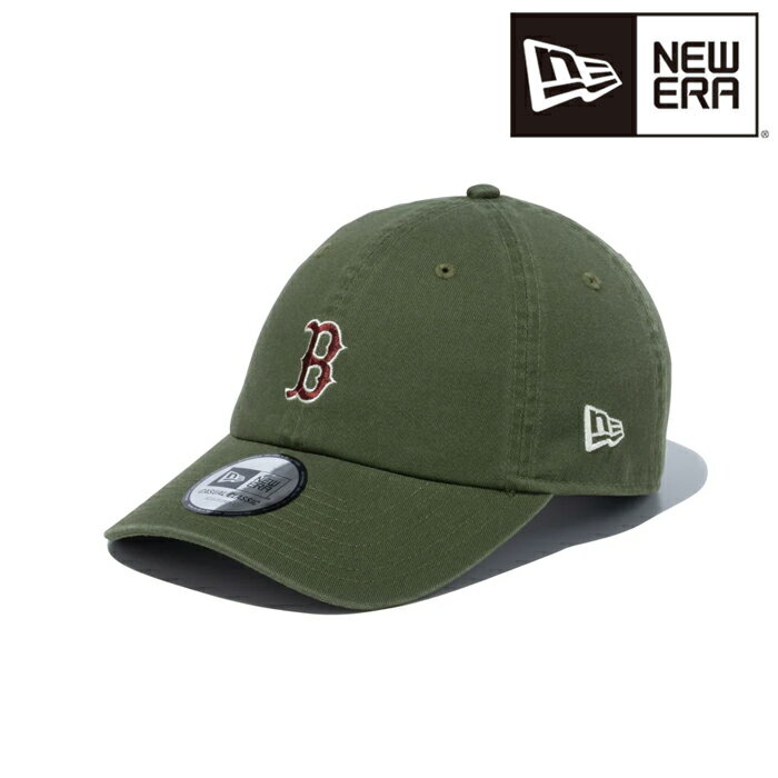 ニューエラ NEW ERA カジュアルクラシック MLB Casual Classic ボストン レッドソックス ミッドロゴ オリーブ × マルチカラー 55.8-59.6cm 14109546 キャップ 帽子 日本正規品