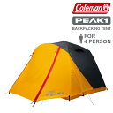 コールマン ピーク1 バックパッキングテント 4人用 COLEMAN PEAK1 TENT 4 Person BACKPACKING TENT Marigold / Dark Stone 2155774 アウトドア用品 キャンプ用品