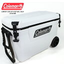 コールマン クーラーボックス ホイール付き COLEMAN CONVOY COOLER 65QT WHL 2156100 62L White Black White 白 ホワイト コンボイ 大型 キャンプ アウトドア BBQ 釣り 部活 スポーツ キャリー タイヤ ウィール