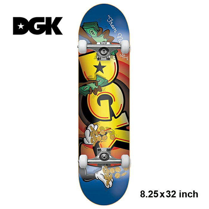 【コンプリート】DGK JACKPOT TEAM 8.25 × 32.0 Inch ディージーケー ジャックポット スケートボード スケボー