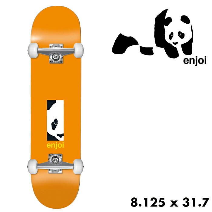 コンプリート ENJOI BOX PANDA FP ORANGE 8.125 31.7 Inch エンジョイ スケートボード スケボー