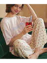 【ロゴ*総柄プリントがキュートなセットアップ】プリントTシャツパジャマ_25秋冬 PEACH JOHN ピーチ・ジョン インナー・ルームウェア その他のインナー...