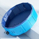 犬 犬用 専用プール 夏 水遊び 浅め 空気入れ不要 コンパクト 折りたたみ可 排水バルブ付 小型犬 M-PETS エムペッツ PLUFスイミングプール