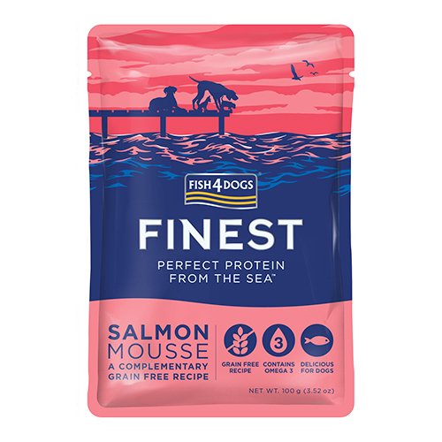 犬用ドッグフード ウェット サーモンムース ファイネスト 穀物不使用 グルテン不使用 着色料無添加 犬用ウェットフード FISH4DOGS フィッシュフォードッグ 犬 の 餌 エサ
