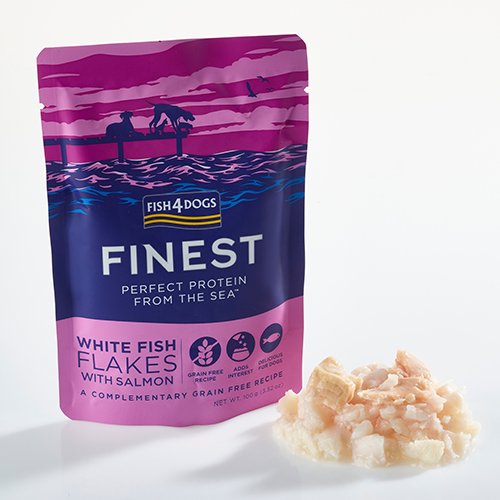 犬用 ごはん 餌 ドッグフード ウェットフード サーモン 白身魚 食物アレルギー配慮 低カロリー 水分補給 添加物不使用 FISH4DOGS フィッシュフォードッグ ホワイトフィッシュフレーク