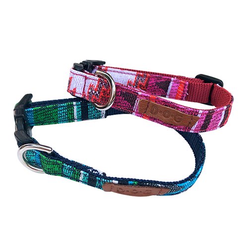 犬 首輪 散歩 雨 防水加工 おしゃれ バックル付 コットン100％ D・O・G 防水カラーオルテガカラー ディ..