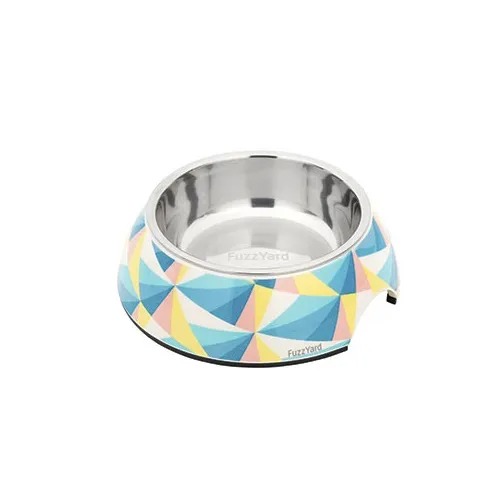 【FuzzYard（ファズヤード）】フードボウル サウスビーチ 犬用 食器 おしゃれ 二層構造 ステンレス メラミン 滑り止め付