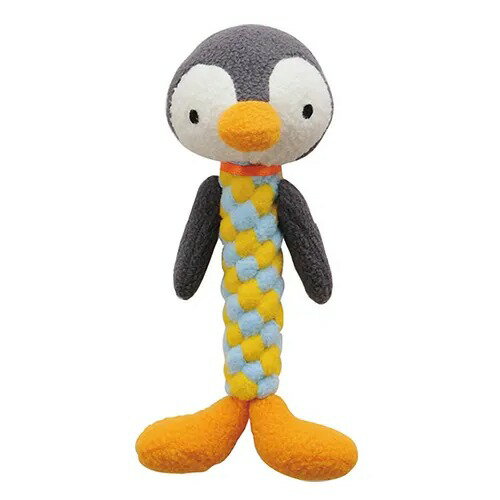 【ボンビアルコン】デンタルアニマル ペンギン 犬用 おもちゃ ぬいぐるみ ロープ デンタルトイ 笛入り..