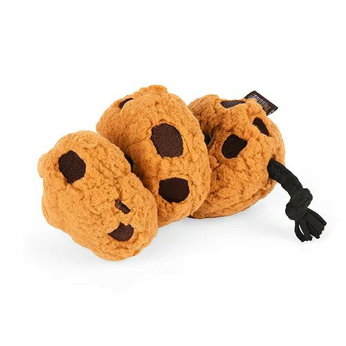 【P.L.A.Y.】プレイ パップカップカフェ クッキー 犬用 おもちゃ ぬいぐるみ チョコチップ 丈夫 ベロア..