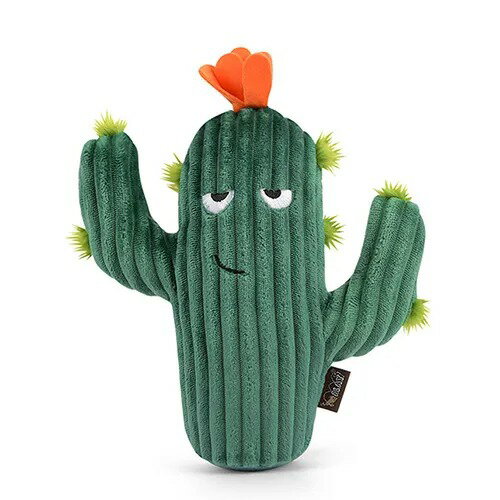大人気の P.L.A.Y. 犬用おもちゃ★ Blooming Buddies（ブルーミングバディーズ）シリーズ♪ トゲのあるサボテンも、プレイのおもちゃなら安心して噛みつけちゃう！ ベロア製で肌触りがよく、ワンちゃんの興味を惹きつける音も鳴ります。 形や触り心地だけではなく作り方にもこだわっており、人間の子供用品と同等の品質基準で生産しています。 少しでも丈夫な作りにするために生地は2枚重ねにし、縫い目もダブルステッチ（2度縫い）を手作業でしています。 クッション材には再生ペットボトル繊維を使用し、地球環境にも優しいおもちゃです。 また、洗濯機で丸洗いができるので衛生的にお使いいただけます。 お手入れ ● 洗濯機で丸洗いが可能です。 ● デリケートな商品のため、洗濯ネットをご使用になることをおすすめします。 ● お洗濯後は直射日光を避け、しっかりと乾燥させてください。 注意事項 ● 誤飲やいたずらを防ぐため飼い主様の目の届く場所で使用し、壊れかけた場合は直ちに使用を中止し新しいものに交換してください。 ● このおもちゃは食べられません。また子供用おもちゃではありません。 ● おもちゃを投げて遊ぶときは、周囲の安全を十分に確認してください。 スペック 【サイズ】19×23.5×6cm 【重　量】127g 【素　材】生地：ベロア（ポリエステル100％）、クッション材：オリジナル再生ペットボトル繊維 【企　画】アメリカ 【原産国】中国 【JANコード】817152019701