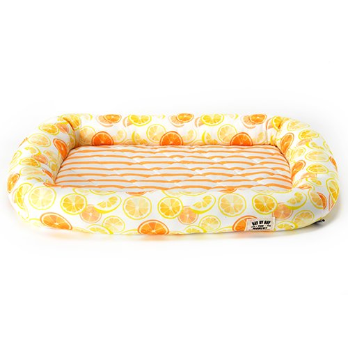 犬 ペット用 オレンジ クールスクエアベッド 夏 ひんやり 涼しい おしゃれ 可愛い 敷 ふとん 四角 リラックス 敷物 寝床 Solgra ソルグラ