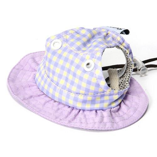 【Solgra】ソルグラ チェック柄帽子 犬用 ハット キャップ 冷感 クーリング加工 ゴム紐 ストッパー付 ..