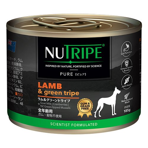 樂天商城 - 【NUTRIPE】ニュートライプ ピュア ラム＆グリーントライプ ＜犬用＞ 餌 ウェットフード オールステージ ニュージーランド産 総合栄養食 たんぱく質 ビタミン ミネラル