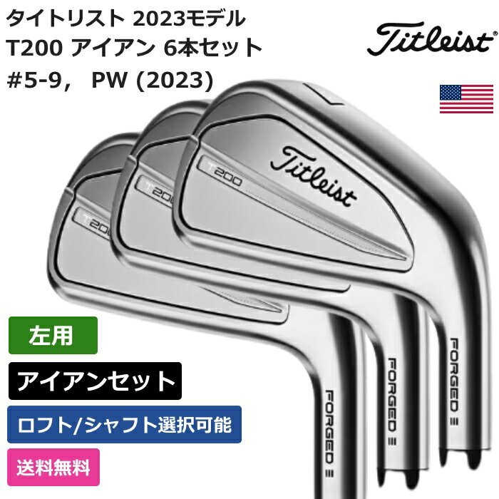 タイトリスト タイトリスト 「 T200 アイアン 6本セット #5-9， PW (2023) 右利き用 ダイナミックゴールド 」 Titleistゴルフクラブ 正規品 新品 業界最安値に挑戦 ゴルフバッグ メンズ レディース カスタムクラブ