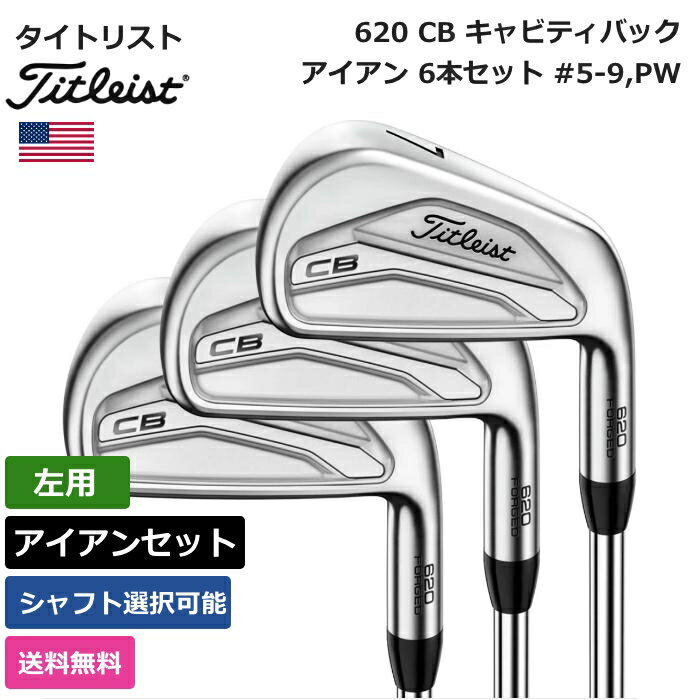 タイトリスト タイトリスト 「 620 CB キャビティバック アイアン 6本セット #5-9，PW 左利き用 日本シャフト 」 Titleistゴルフクラブ 正規品 新品 業界最安値に挑戦 ゴルフバッグ メンズ レディース カスタムクラブ