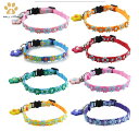 CAT COLLAR 首輪 猫首輪 ネコ用 カラー 猫の顔の安全バックルがかわいい 力が加わると外れるバックル クイックリリースバックル アクセサリーとベル付き...