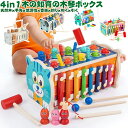 4in1 木製 知育 木琴 玩具 釣り 叩き 引く 鉄琴 音楽 手 眼 協調性 聴覚 触覚 視覚 赤ちゃん モンテッソーリ おもちゃ 手先 指先 カラフル 色彩認知 思考力 音楽 感性 知力 脳 発達 音の出る 玩具 ザイロフォン 響く 弾く 子供 成長 サポート 知育玩具 天然木 木のおもちゃ