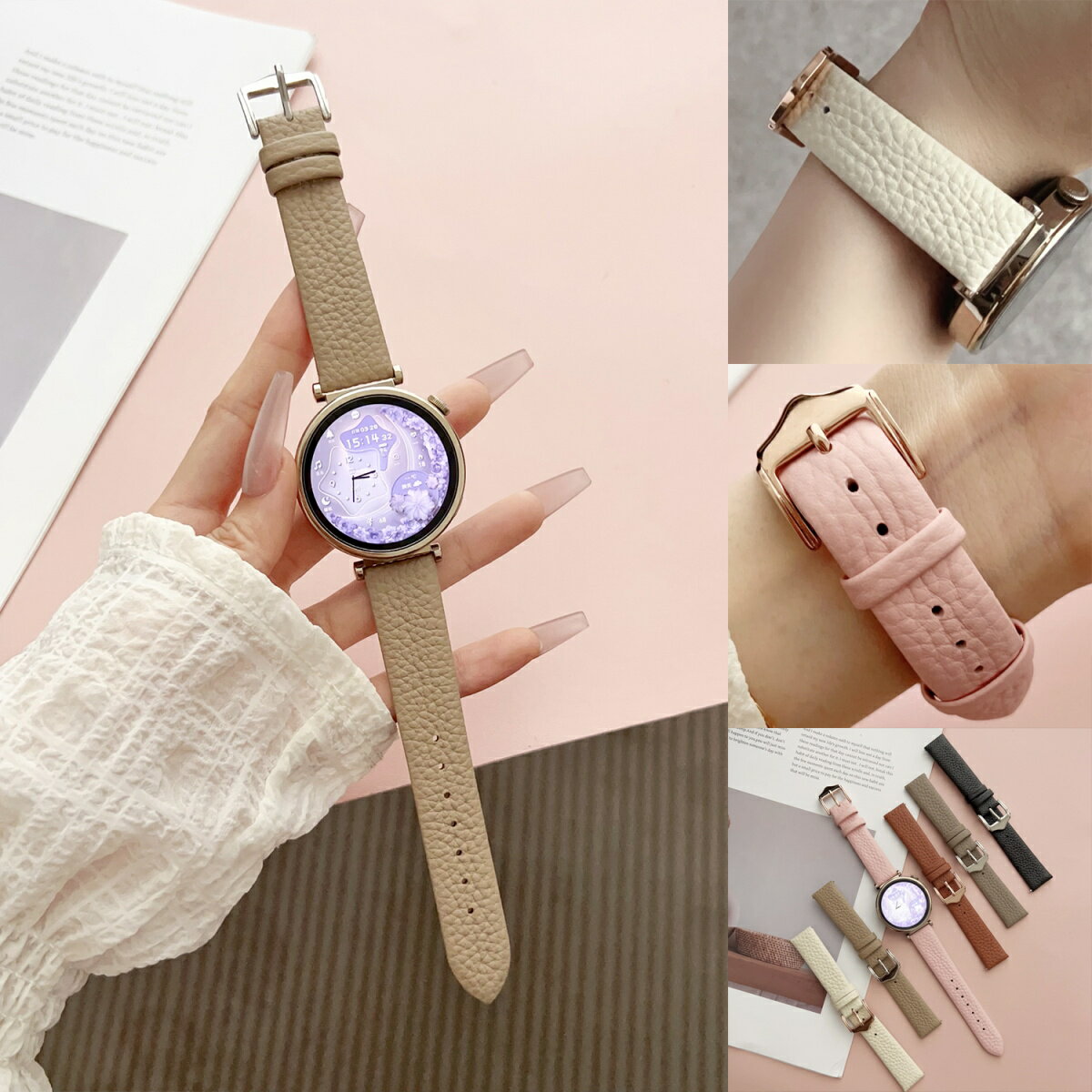 本革 牛革 HUAWEI WATCH GT 4/5 交換ベルト バンド レザー 穴留め式 調節簡単 HUAWEI WATCH GT5 交換ベルト HUAWEI WATCH GT4 交換バンド 着替 クリスマス 41mm 46mm HUAWEI WATCH交換バンド 上品 ビジネス 通勤 シンプル