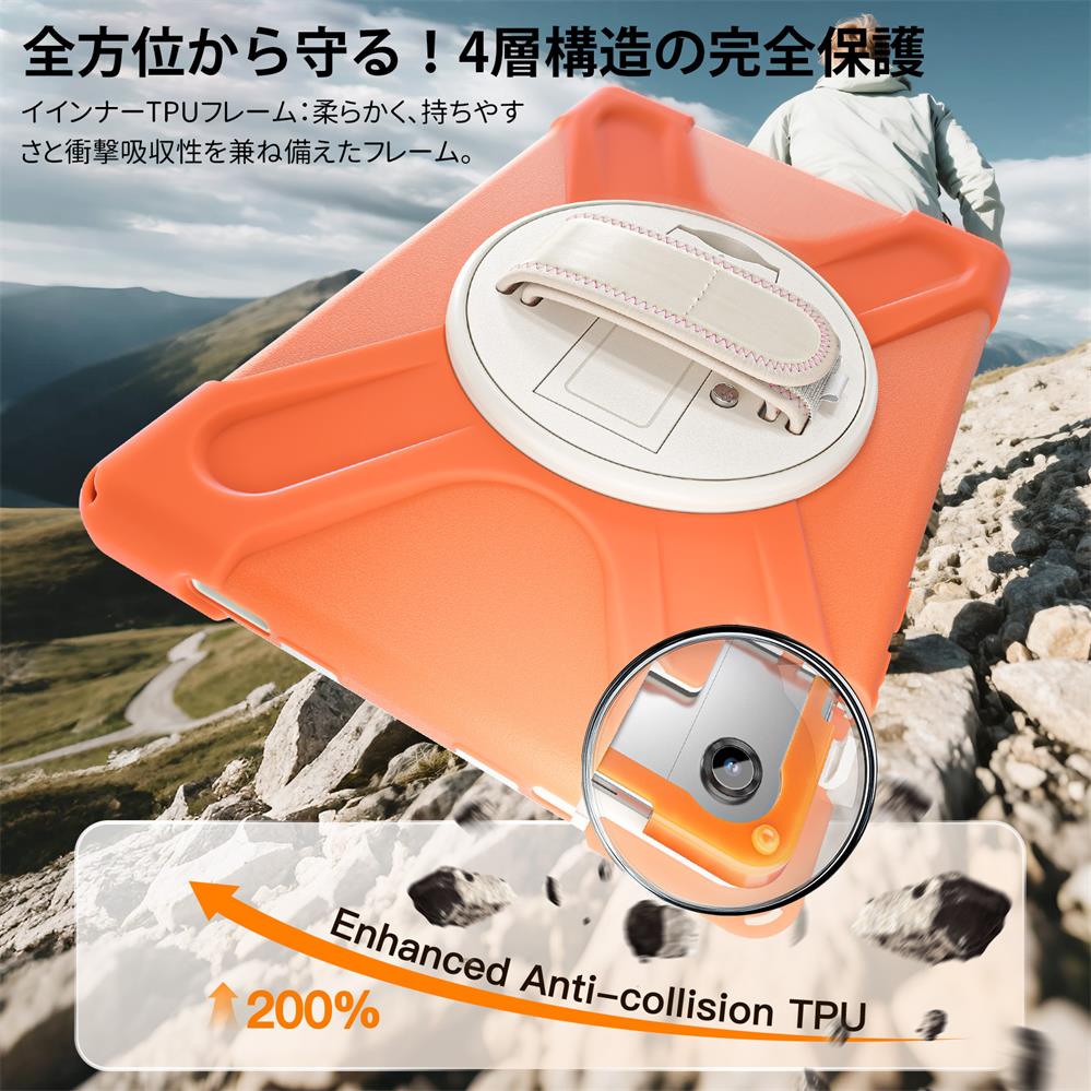 Samsung Galaxy Tab A11+ �����ݸ� ���֥�å� ������ ���������٥�� �ڥ�ۥ���� 4�ع�¤ �Ѿ׷� TPU�ե졼�� �ɿ� �ܥ��󥫥С� 360�� ��ž ����� �Х�� ������ ������� ���� ��� �ݸ� �ե��åȴ� ȴ�� ���� ������� �������� ���� ��Ŭ