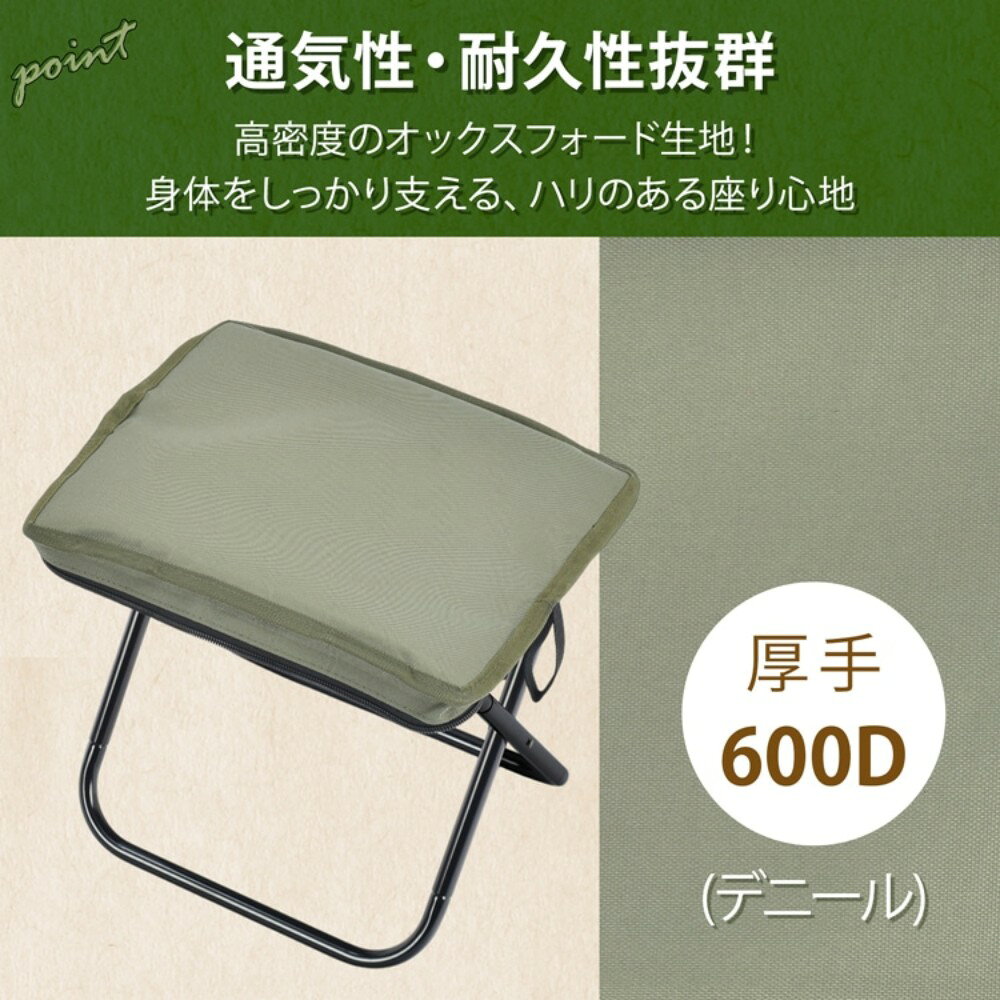 2脚セット 折りたたみチェア 収納ケース一体型 超軽量 コンパクト アウトドアチェ...