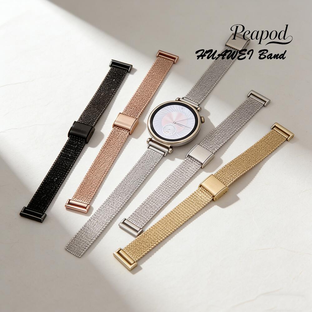 Other - HUAWEI WATCH GT 5 Pro 46mm 交換バンド HUAWEI WATCH GT 5 Pro 42mm メタルベルト HUAWEI WATCH GT 5 46mm 合金 HUAWEI WATCH GT 5 41mm 編み込み風 二つ折れ プッシュ式 クラスプ 無段階調節 工具不要 シンプル 軽量 高級感 メンズ レディース おしゃれ ビジネス