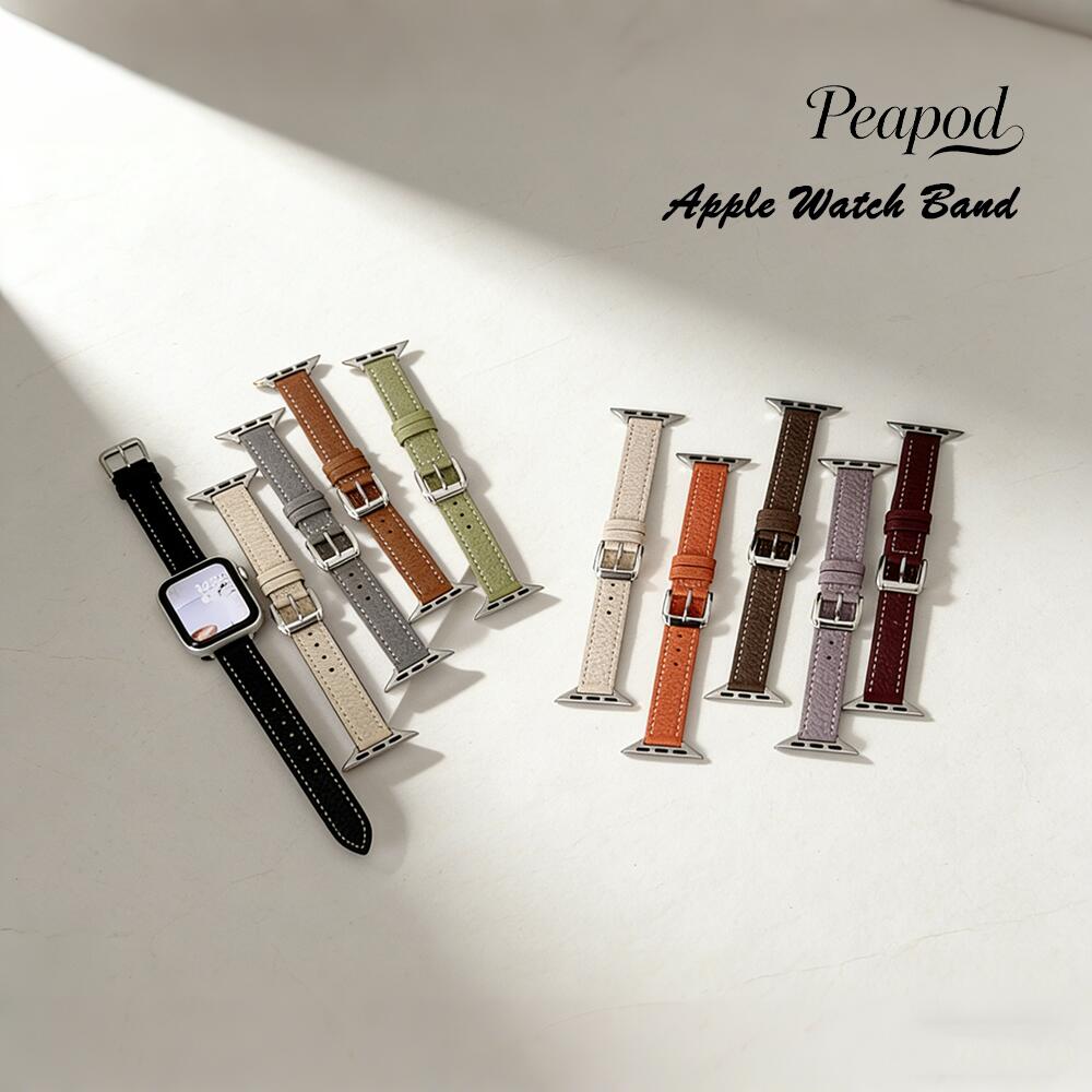 Rakuten - Apple watch S11 本革 牛革 交換 ベルト 交換 バンド 穴留め式 レイシ模様 カラフル バリエーション 上質 レザー フィット 調整 簡単 きれいめ カジュアル 仕事 通勤 休日 手元 印象替え 耐久 柔らかい 快適 長時間