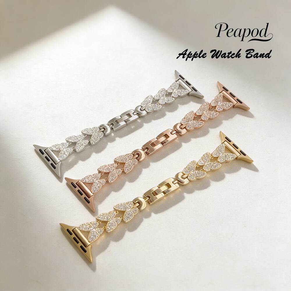 Watch Band, Belt - 調節簡単 銅 ジルコン キラキラ アップルウォッチ ベルト バンド 高品質 銅合素材 ストーン 高級感 二つ折れ式 耐久 耐蝕 耐水 色褪せず 高級感 アイウォッチ Apple watch S11 10 9 8 7 se se2 ultra ultra2 アイウォッチ iWatch 10 9 8 7 6 交換バンド 着替 クリスマス